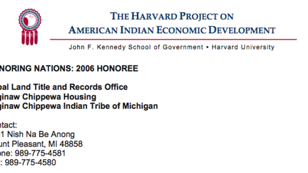Saginaw Chippewa Tribal Land Title and Records Office