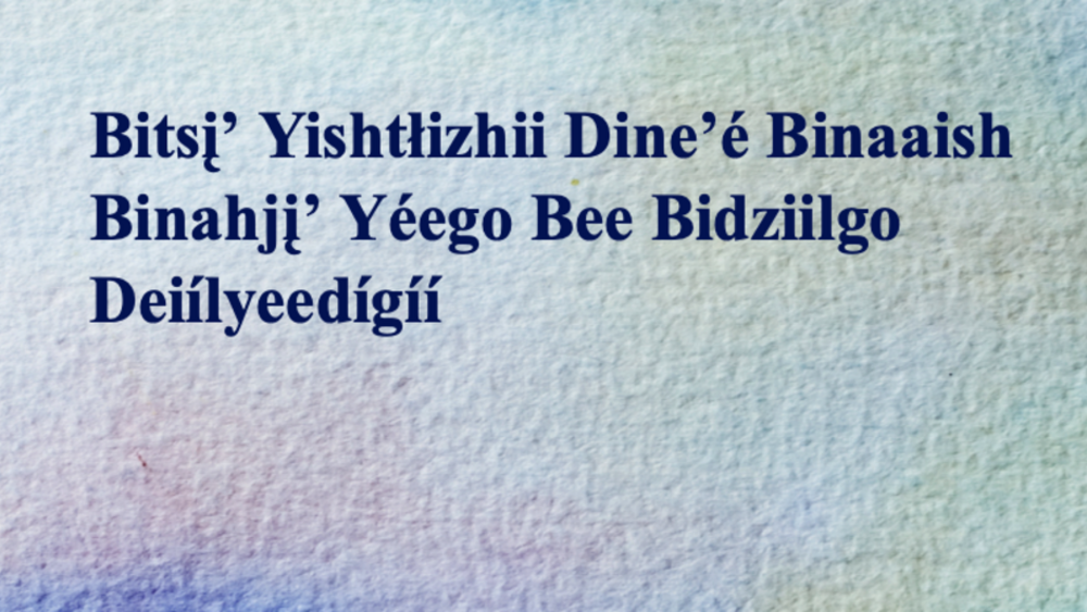 Bitsi' Yishtlizhii Dine'é Binaaish Binahji' Yéego Bee Bidziilgo Deiilyeedigii