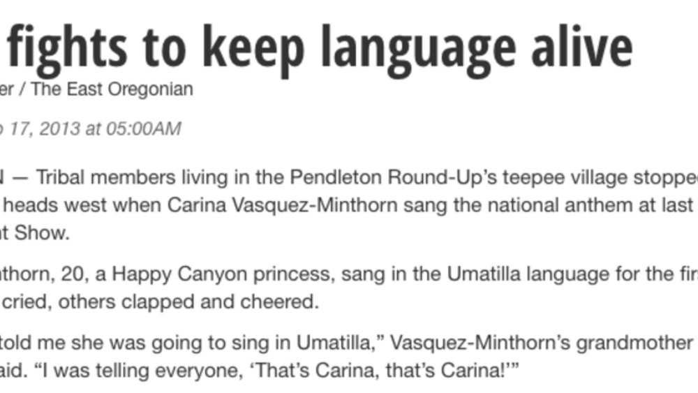 Tribe fights to keep language alive Tribe fights to keep language alive