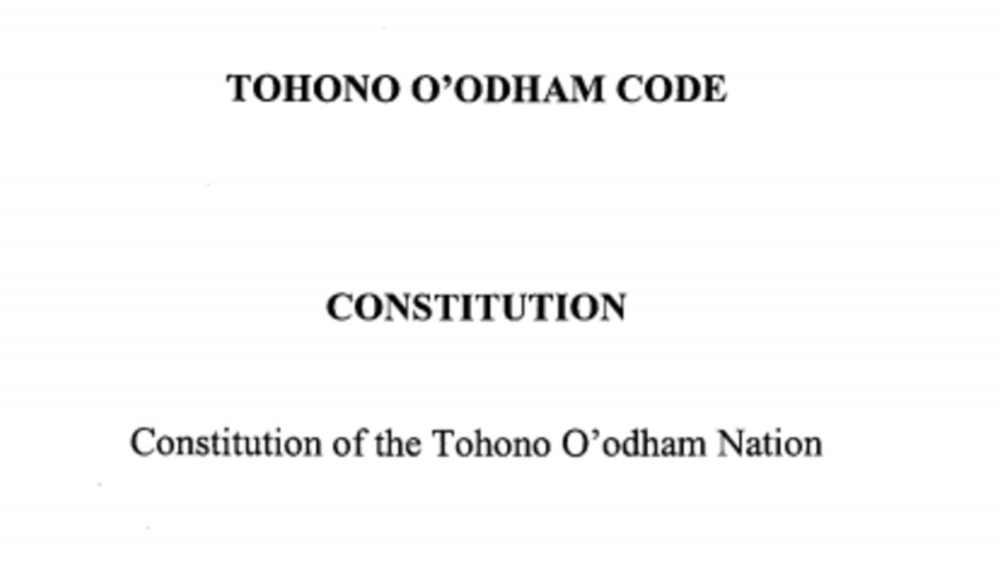 Tohono O'odham Nation: Jurisdiction/Territory Excerpt Tohono O'odham Nation: Jurisdiction/Territory Excerpt
