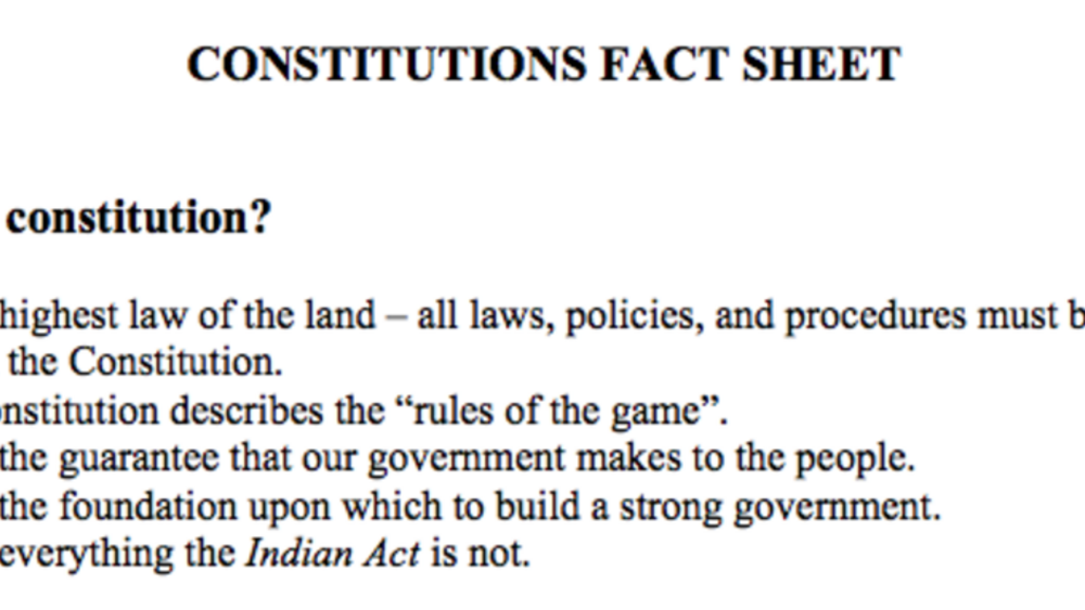 Constitutions Fact Sheet Constitutions Fact Sheet