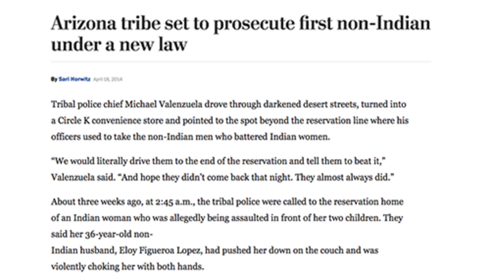 Arizona tribe set to prosecute first non-Indian under a new law Arizona tribe set to prosecute first non-Indian under a new law