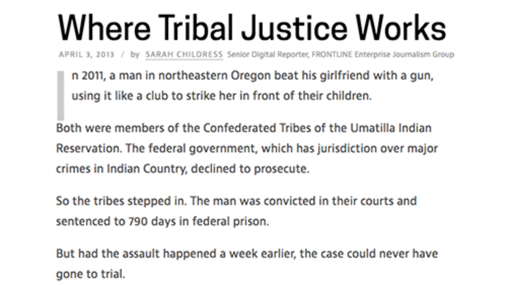Where Tribal Justice Works
