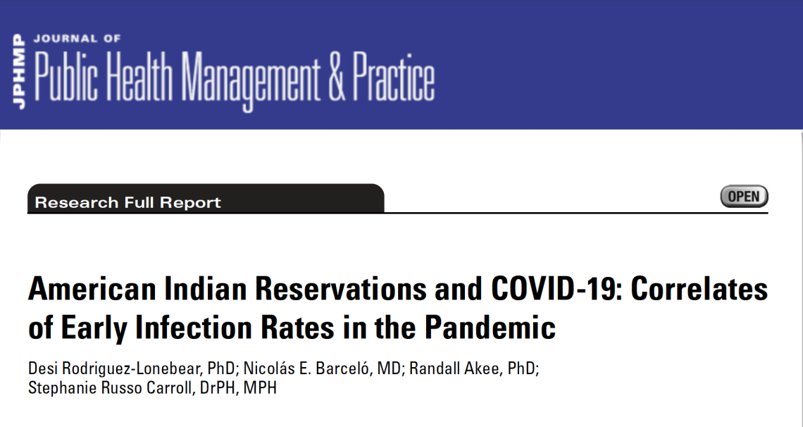 American Indian Reservations and COVID-19 Correlates of Early Infection Rates in the Pandemic