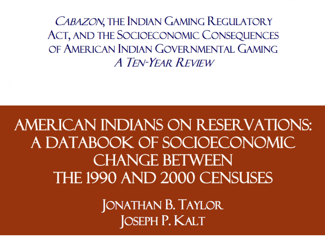 American Indians on Reservations- A Databook of Socioeconomic Change Between the 1990 and 2000 Censuses