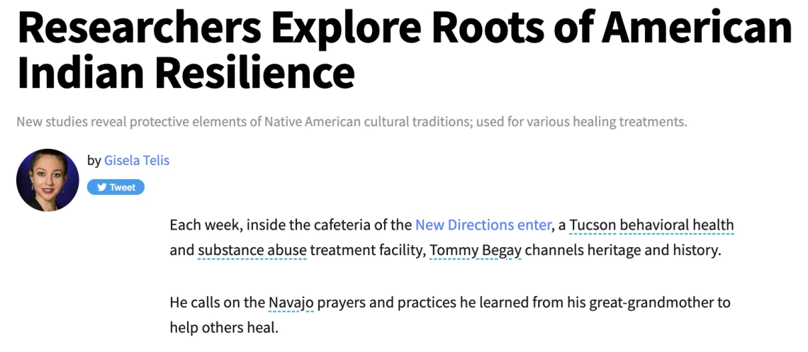 Researchers Explore Roots of American Indian Resilience