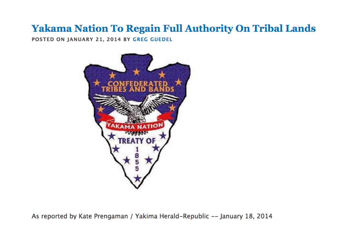 Yakama Nation To Regain Full Authority On Tribal Lands