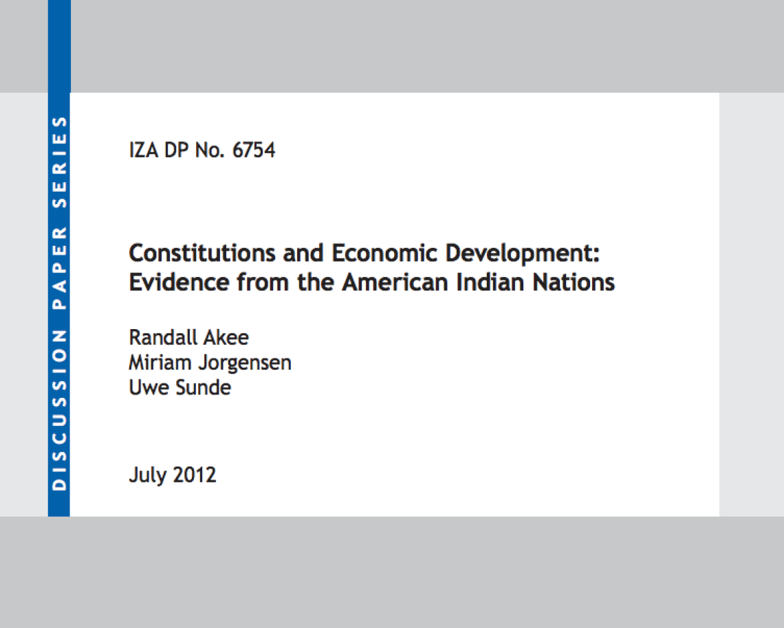 Constitutions and Economic Development: Evidence from the American Indian Nations