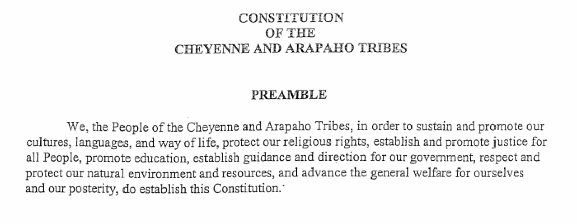 Cheyenne and Arapaho Tribes: Terms of Office Excerpt