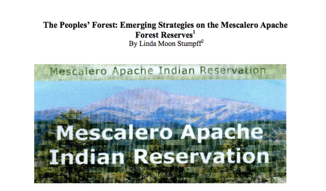 The Peoplesâ€™ Forest: Emerging Strategies on the Mescalero Apache Forest Reserves