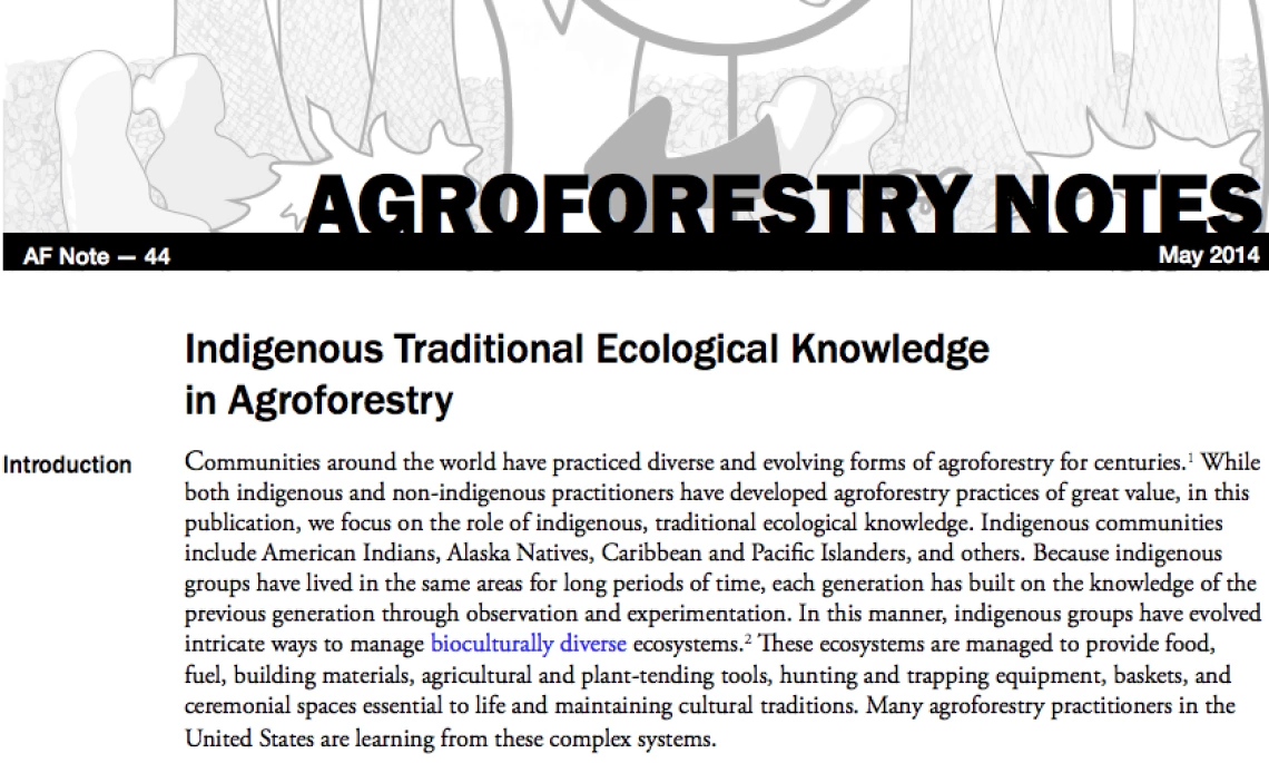 Indigenous Traditional Ecological Knowledge in Agroforestry