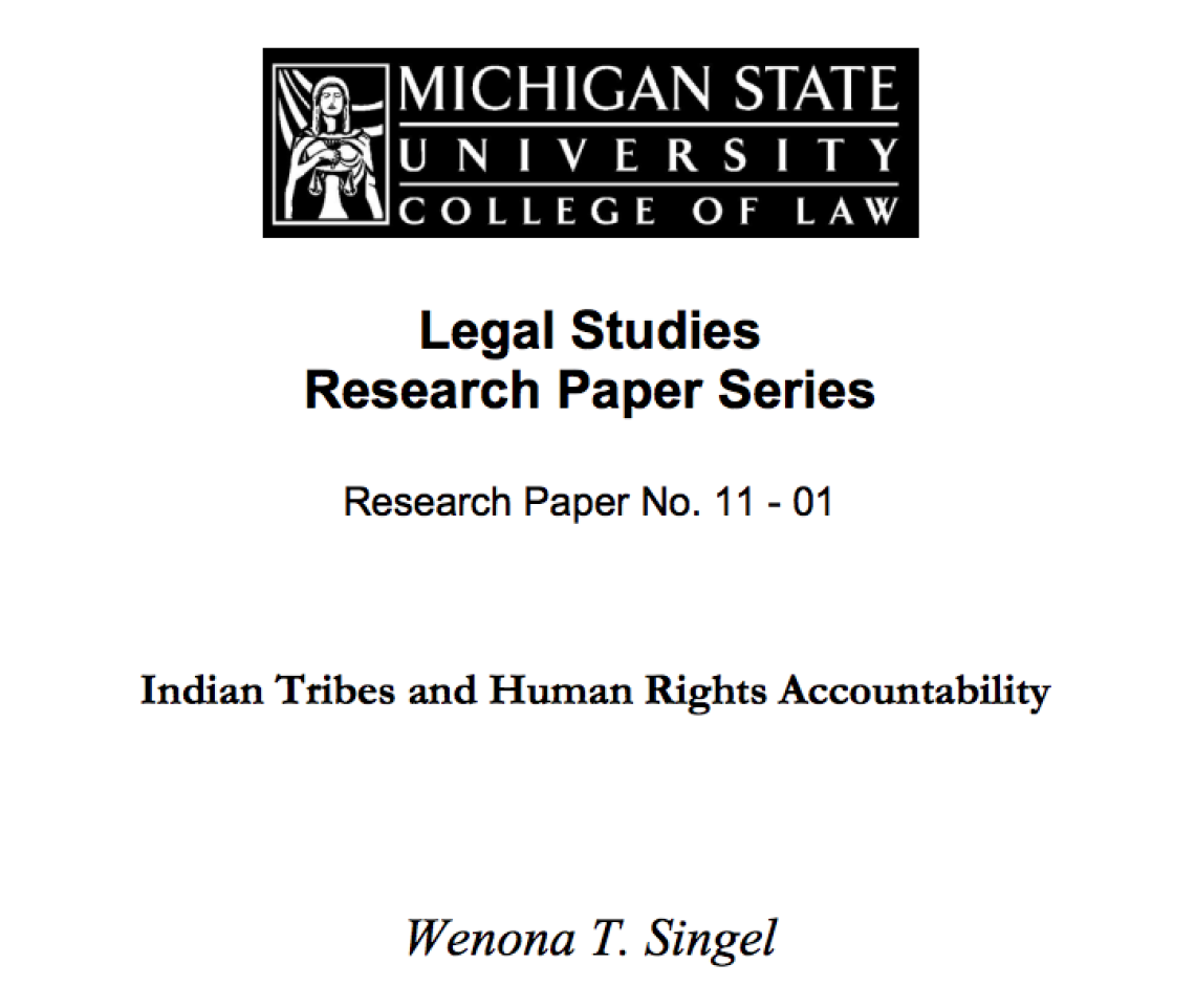 Indian Tribes and Human Rights Accountability