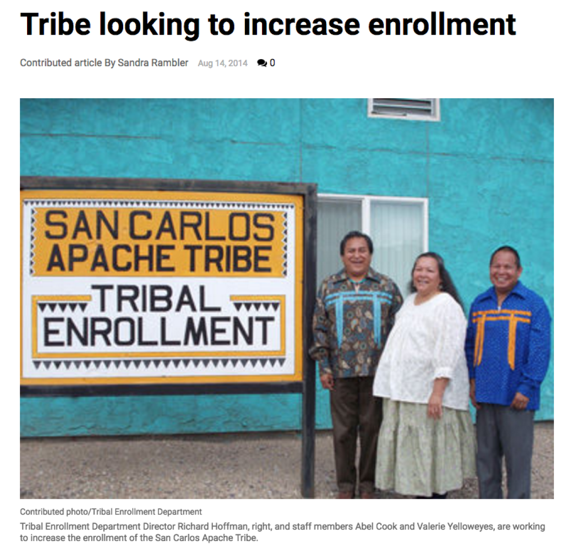 Tribe looking to increase enrollment