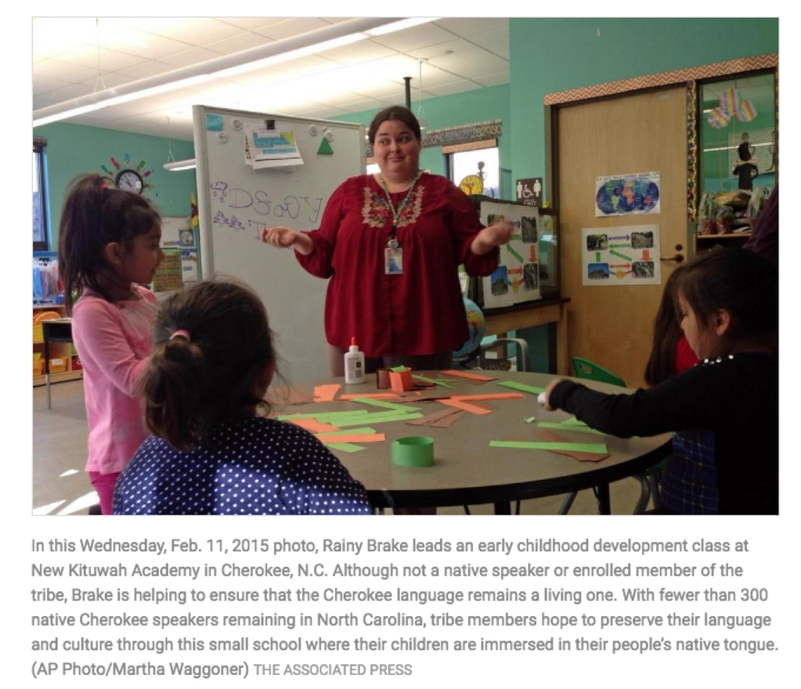 Hopes of preserving Cherokee language rest with children