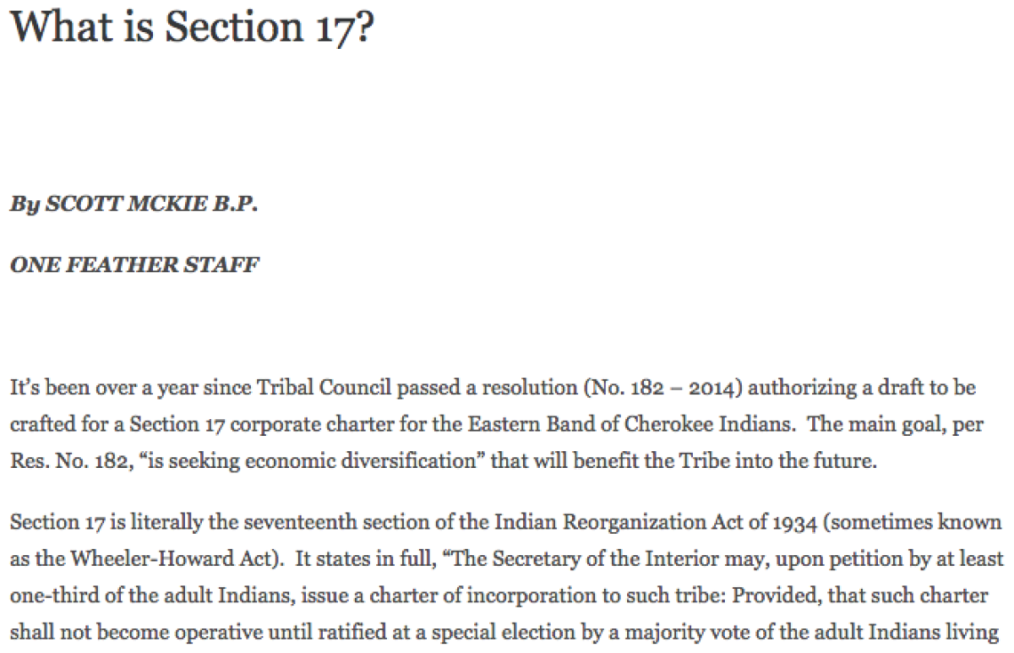 What is Section 17?