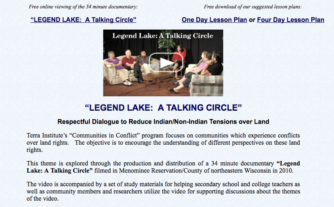 Legend Lake: A Talking Circle