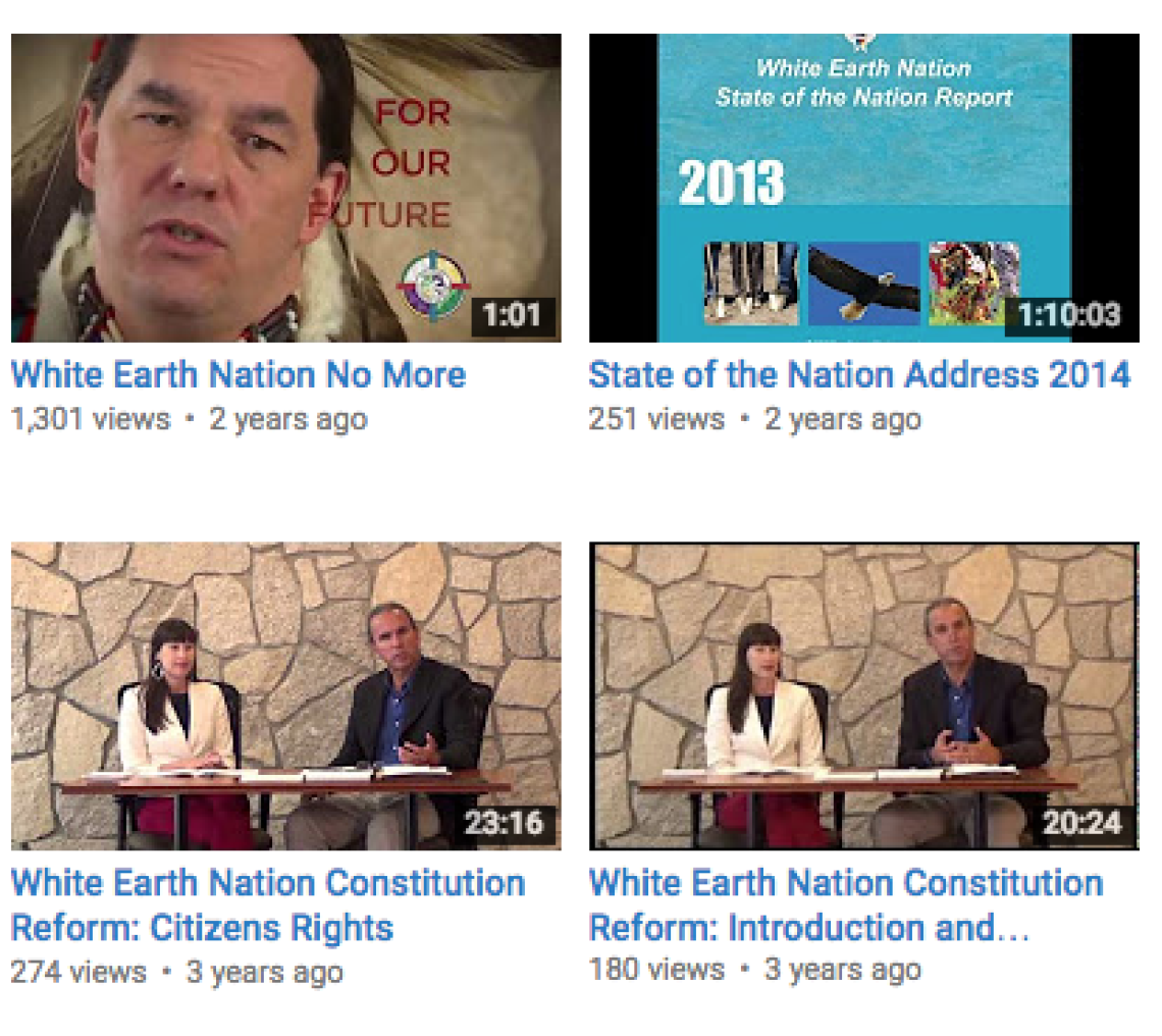 Videos: White Earth Nation Constitutional Reform