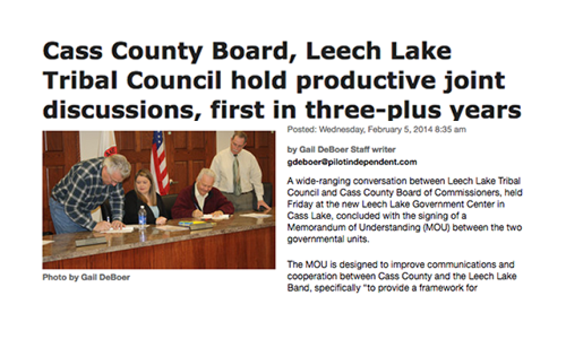 Cass County Board, Leech Lake Tribal Council hold productive joint