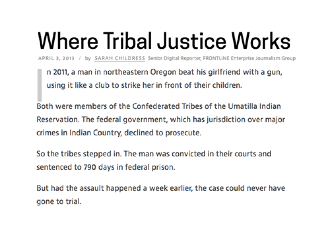 Where Tribal Justice Works
