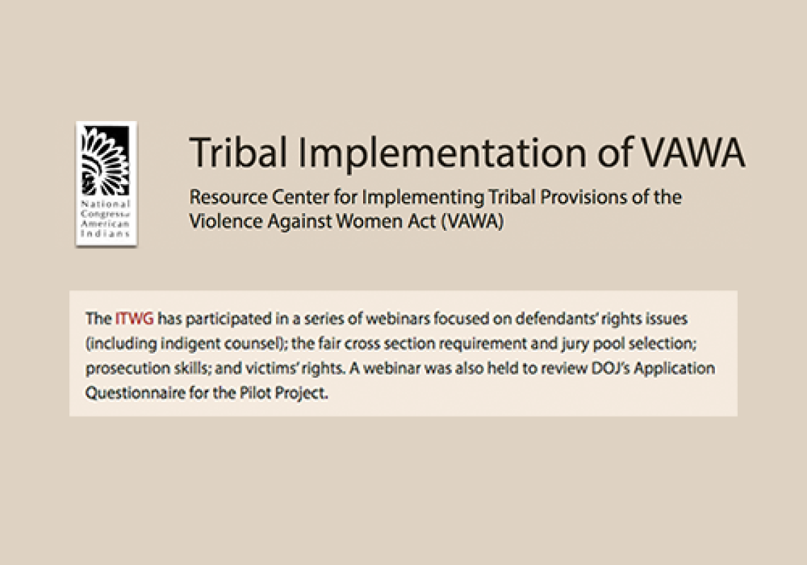 Resource Center For Implementing Tribal Provisions Of The Violence ...