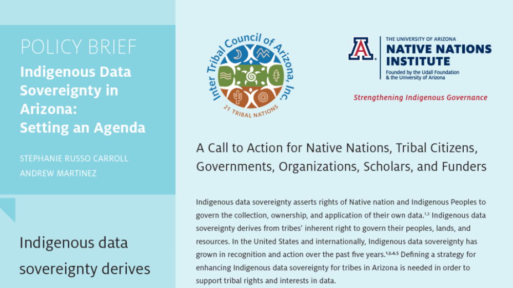 Policy Brief: Indigenous Data Sovereignty in Arizona: Setting an Agenda