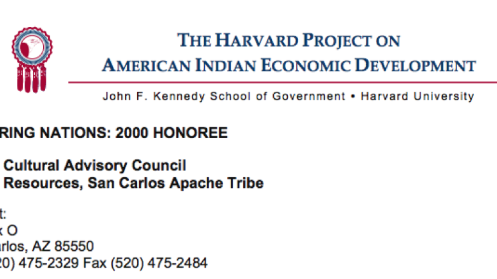 San Carlos Apache Elders Cultural Advisory Council