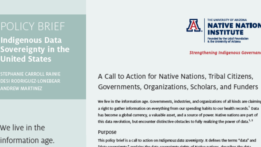 Policy Brief: Indigenous Data Sovereignty in the United States