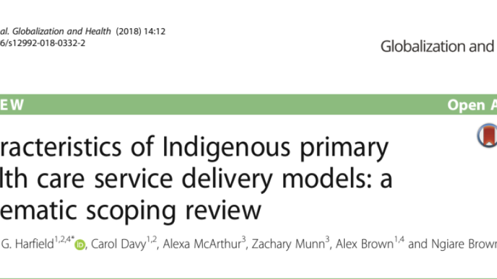 Characteristics of Indigenous primary health care service delivery models: a systematic scoping review