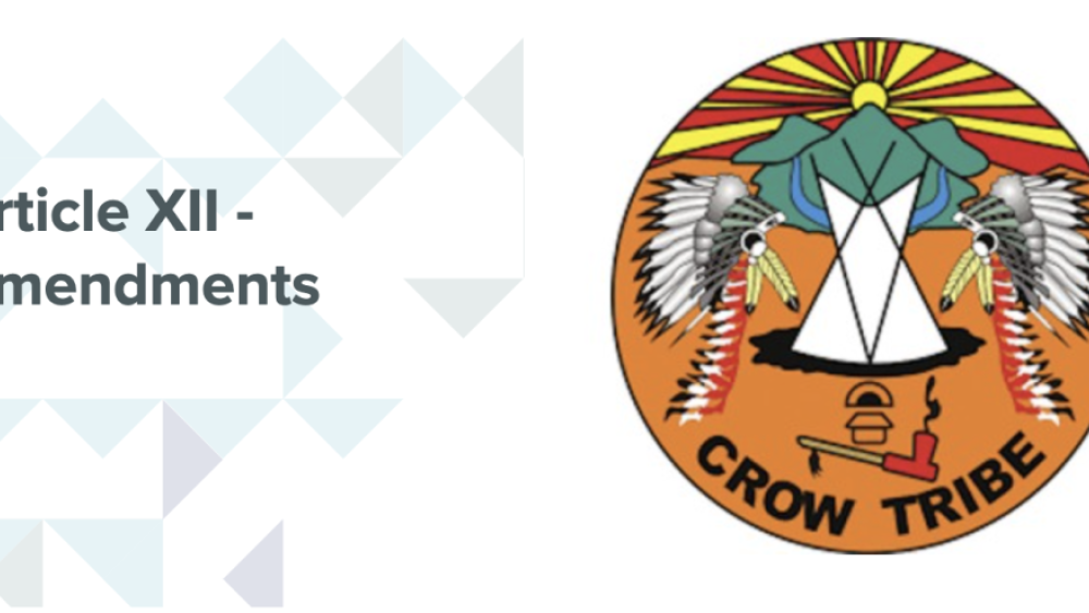 Crow Tribe: Amendments Excerpt