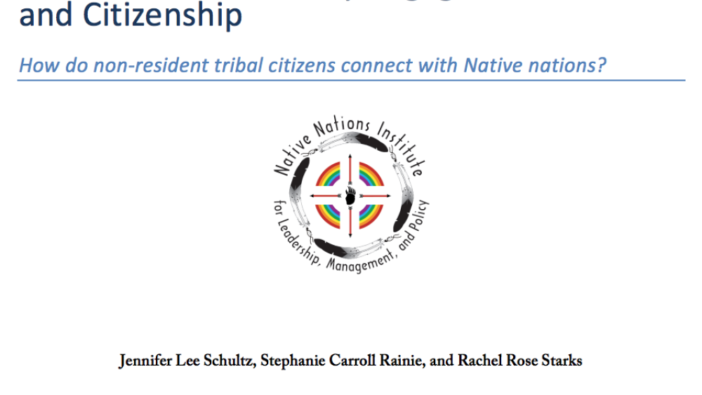 Residence, Community Engagement, and Citizenship: How do non-resident tribal citizens connect with Native nations? Residence, Community Engagement, and Citizenship: How do non-resident tribal citizens connect with Native nations?