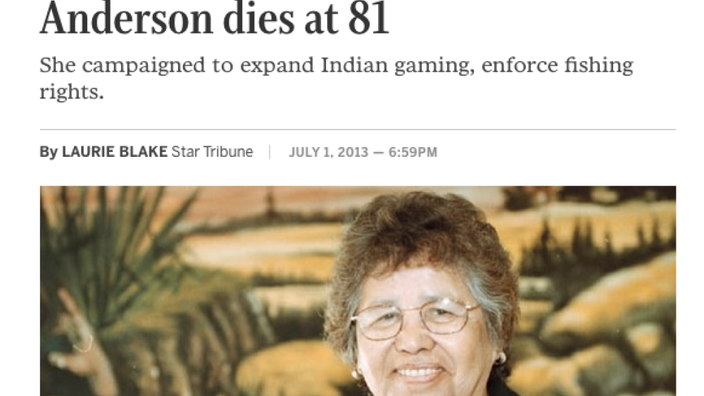 Mille Lacs Ojibwe leader Marge Anderson dies at 81