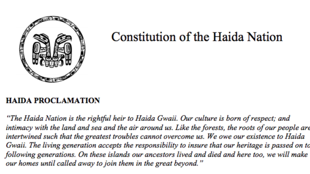 Haida Nation: Preamble Excerpt