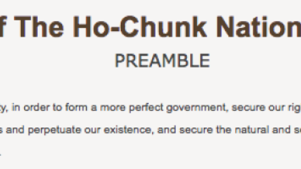 Ho-Chunk Nation: Governmental Structure Excerpt
