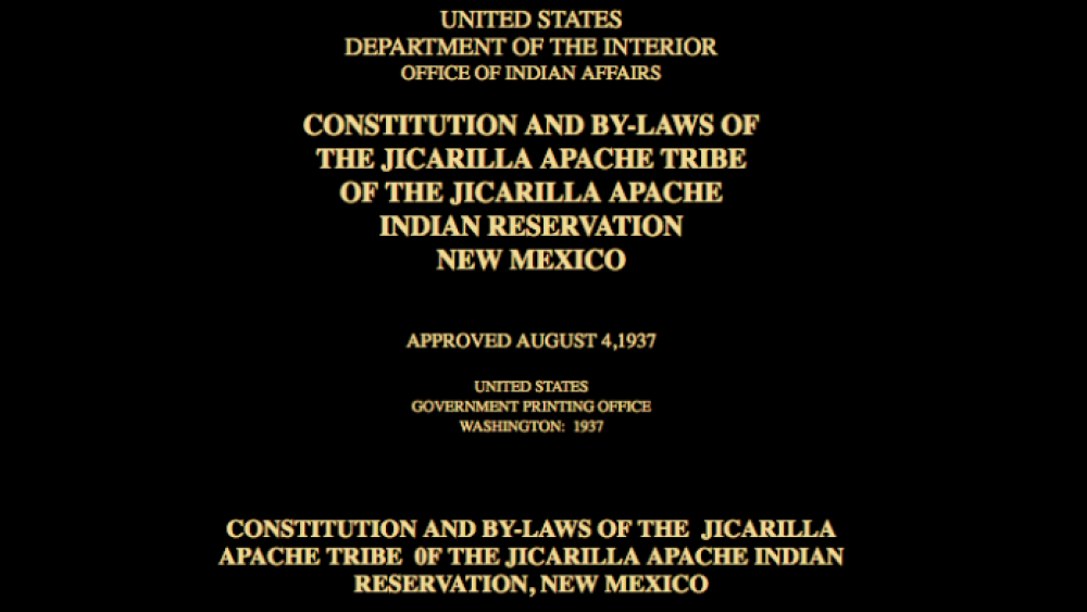 Jicarilla Apache Tribe: Judiciary Functions/Dispute Resolution Excerpt