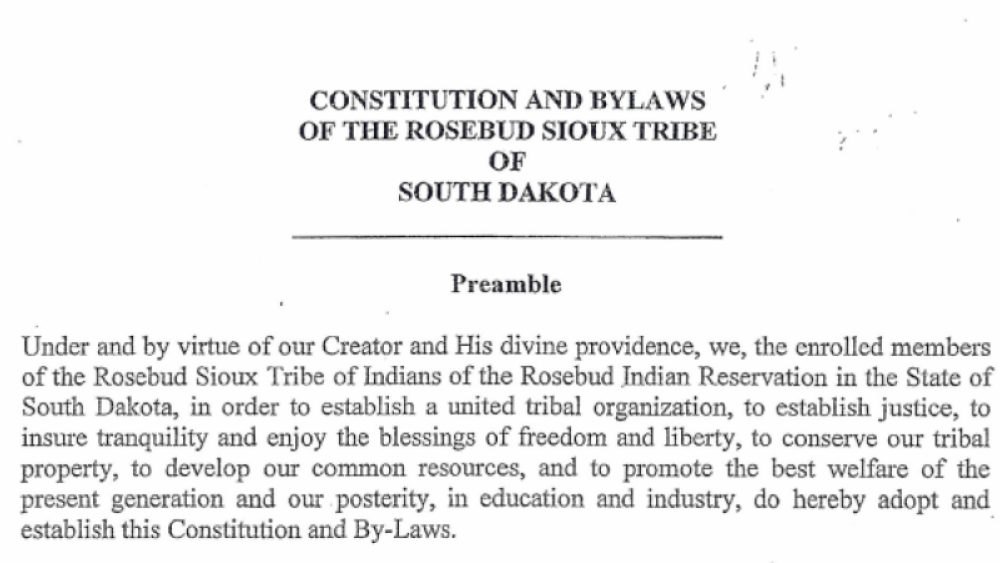 Rosebud Sioux Tribe: Legislative Functions Excerpt Rosebud Sioux Tribe: Legislative Functions Excerpt