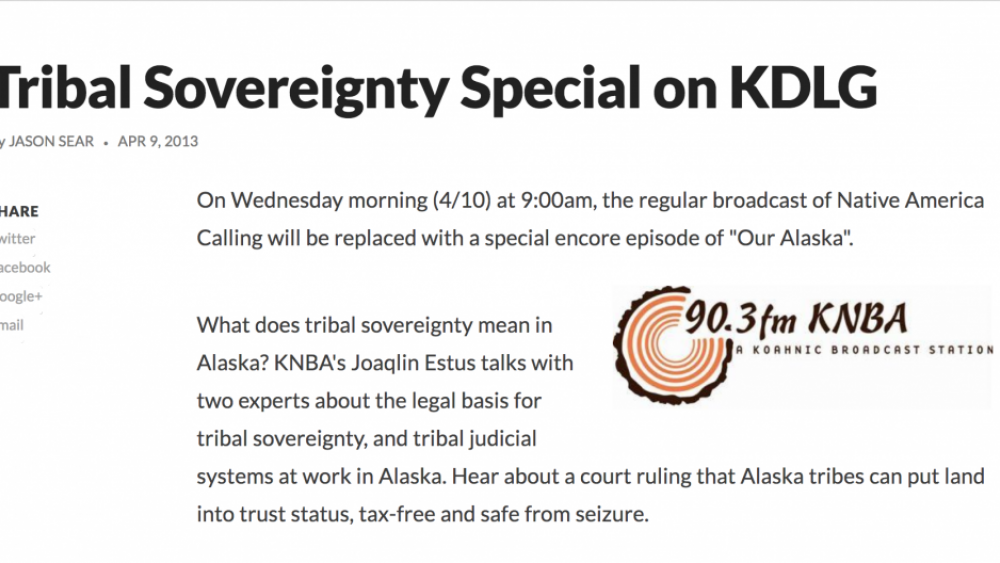 Tribal Sovereignty Special