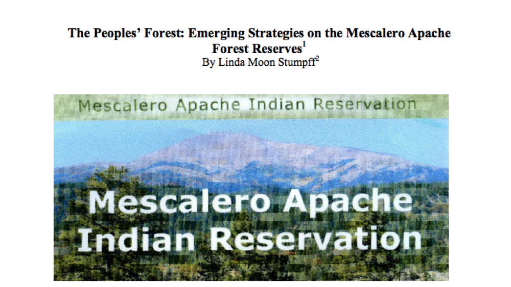 The Peoplesâ€™ Forest: Emerging Strategies on the Mescalero Apache Forest Reserves
