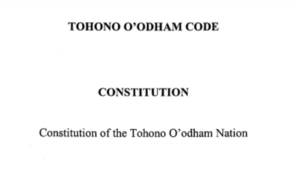 Tohono O'odham Nation: Jurisdiction/Territory Excerpt 