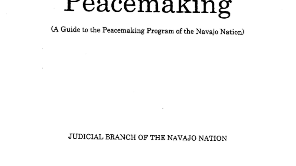 Navajo Peacemaking Guide