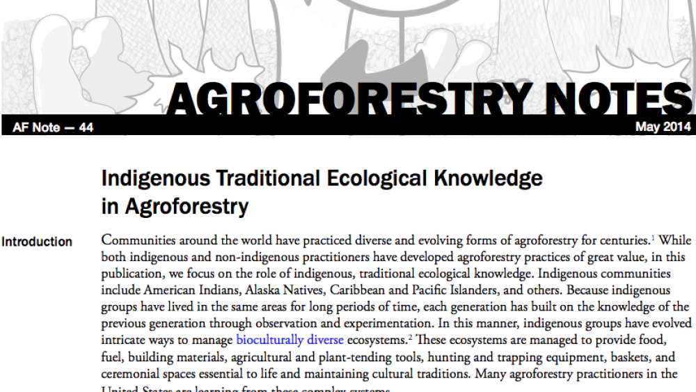 Indigenous Traditional Ecological Knowledge in Agroforestry