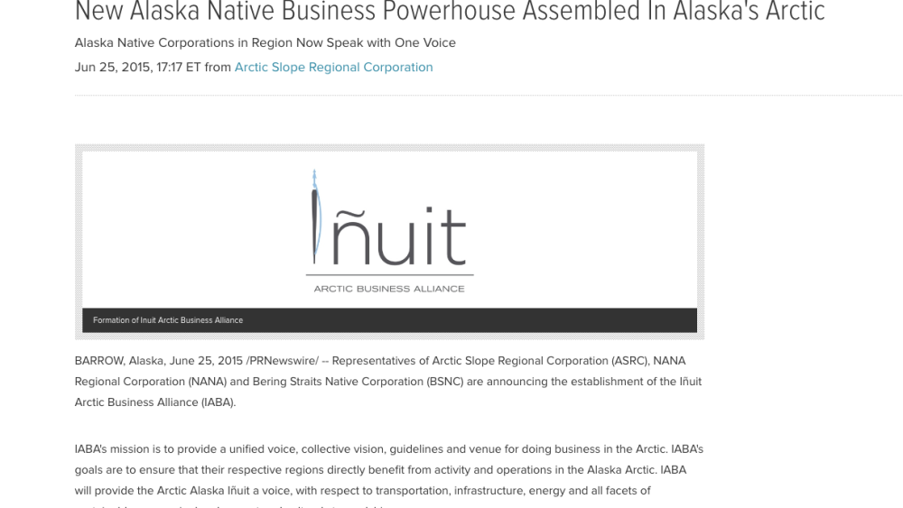 New Alaska Native Business Powerhouse Assembled In Alaska's Arctic