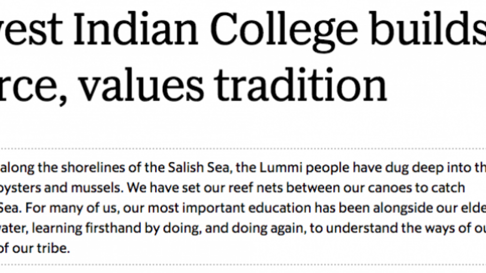 Northwest Indian College builds Lummi workforce, values tradition