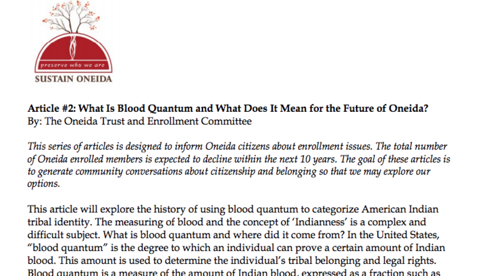 What is Blood Quantum?