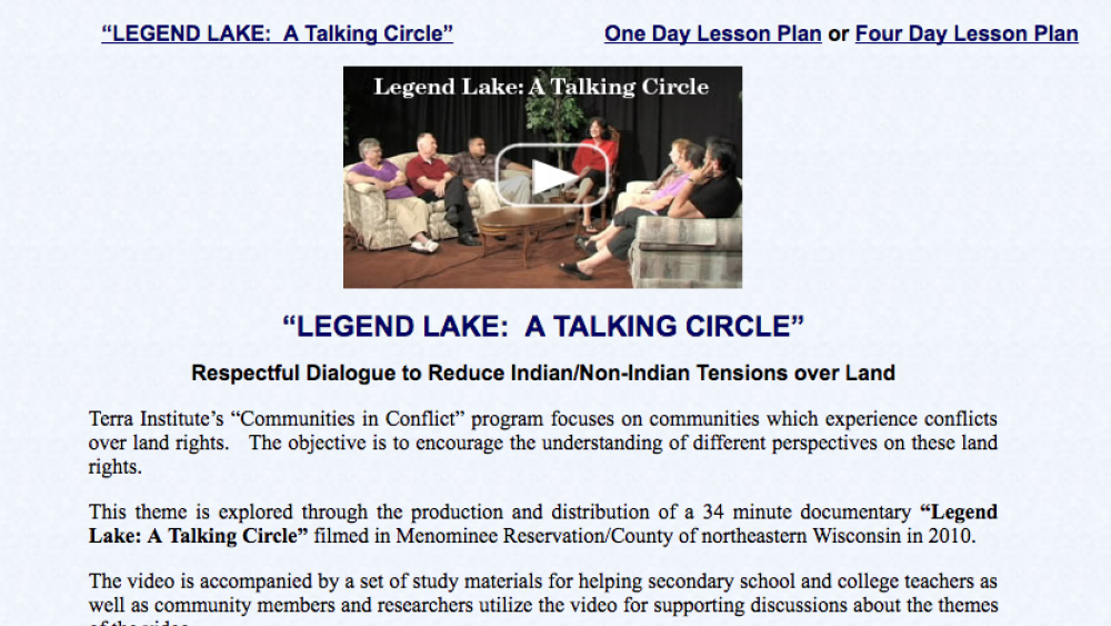 Legend Lake: A Talking Circle
