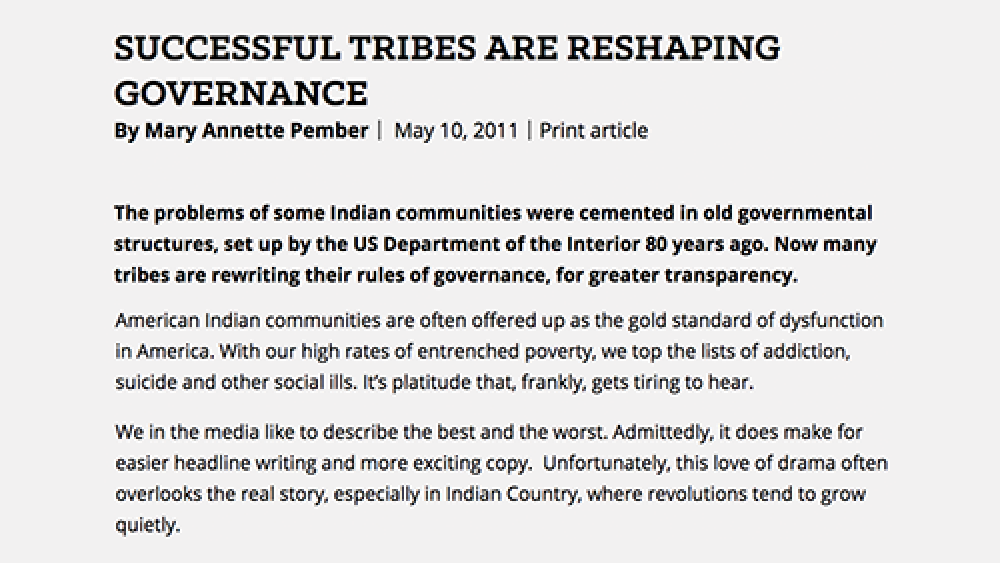 Successful Tribes Are Reshaping Governance