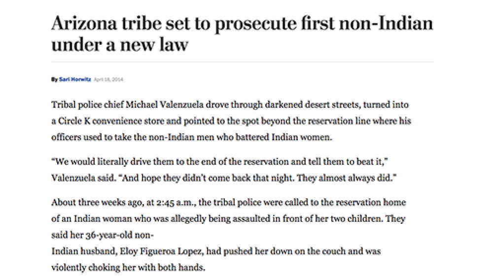 Arizona tribe set to prosecute first non-Indian under a new law